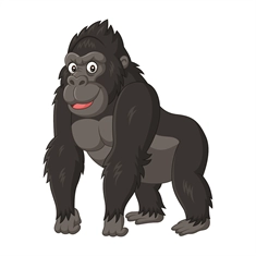 Jungle Safari Mighty Gorilla Transparent Sticker